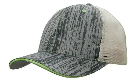 Headwear Woodprint Poly Twill Mesh Cap X12 - 4143 Headwear Professionals